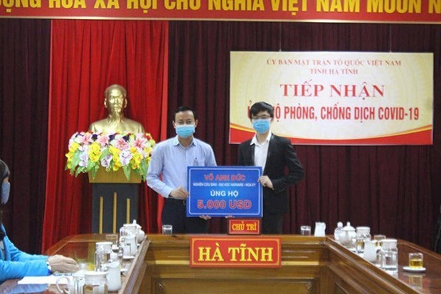 Nghiên cứu sinh Đại học Harvard hết cách ly, ủng hộ 5.000 USD giúp Hà Tĩnh chống dịch COVID-19 nghien cuu sinh dai hoc harvard het cach ly ung ho 5000 usd giup ha tinh chong dich covid 19