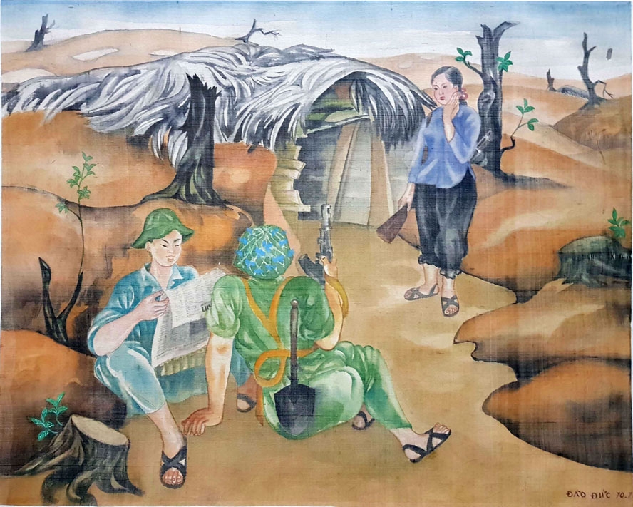 45 năm Ngày giải phóng miền Nam: Triển lãm mỹ thuật trực tuyến đề tài kháng chiến chống Mỹ trien lam my thuat truc tuyen gioi thieu chum tac pham dac sac ve de tai khang chien chong my