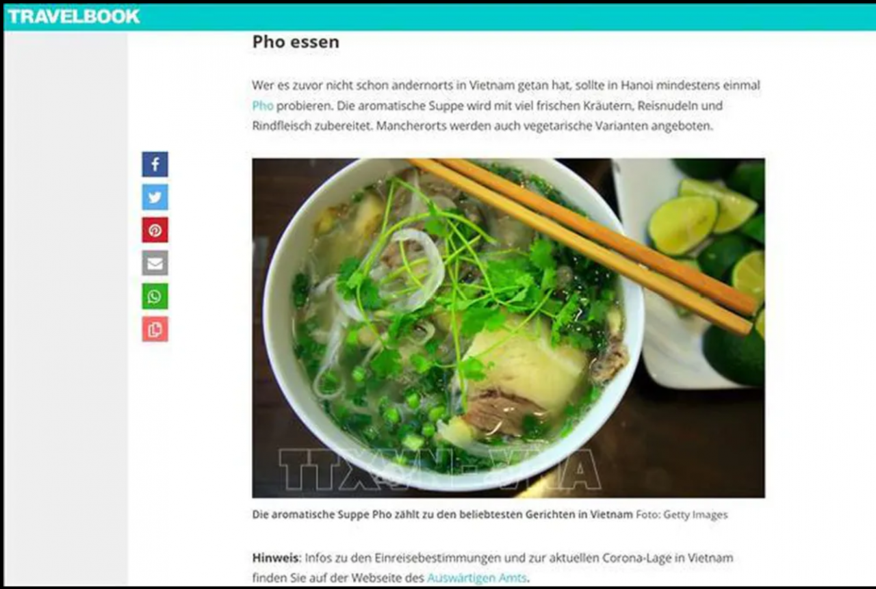 Trang Travelbook.de (Đức): Hà Nội là một trong những điểm đến ưa thích nhất Đông Nam Á Trang Travelbook.de (Đức): Hà Nội là một trong những điểm đến ưa thích nhất Đông Nam Á