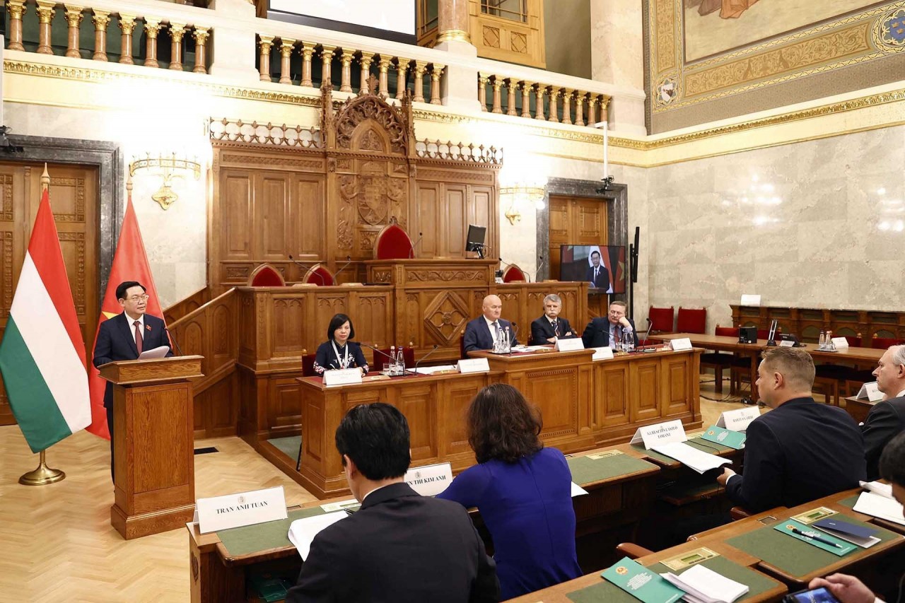 Chủ tịch Quốc hội Việt Nam và Hungary đồng chủ trì toạ đàm lập pháp