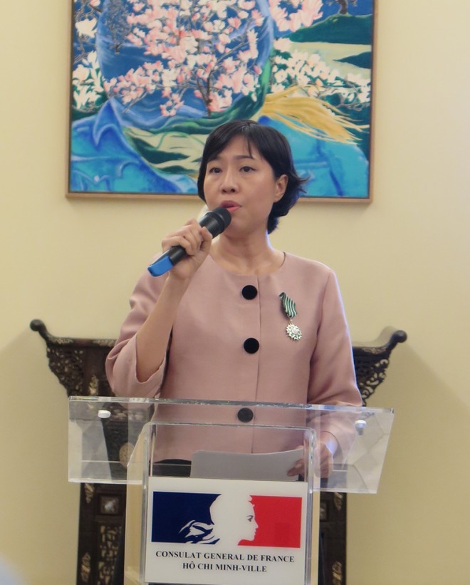 Bà Nguyễn Ngọc Lan - Viện trưởng Viện Trao đổi văn hóa với Pháp (IDECAF) (Ảnh: VOV) ba nguyen ngoc lan vien truong vien trao doi van hoa voi phap idecaf anh vov