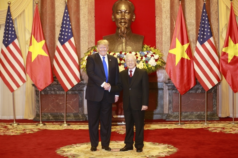 Tổng Bí thư, Chủ tịch nước Nguyễn Phú Trọng tiếp Tổng thống Donald Trump, ngày 27/2/2019. tong bi thu chu tich nuoc nguyen phu trong tiep tong thong donald trump ngay 2722019