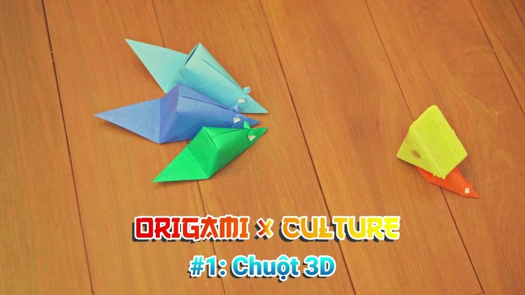 Sáng tạo với nghệ thuật gấp giấy Origami Chuột 3D. sang tao voi nghe thuat gap giay origami chuot 3d