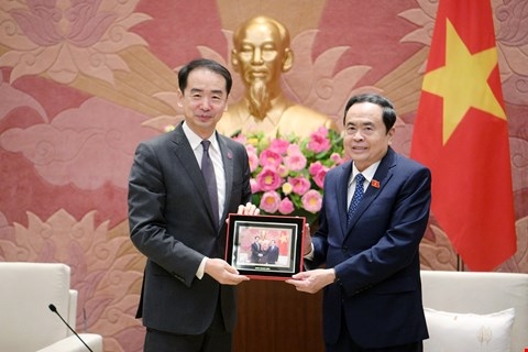 国会主席陈青敏会见中国驻越大使何炜 国会主席陈青敏会见中国驻越大使何炜