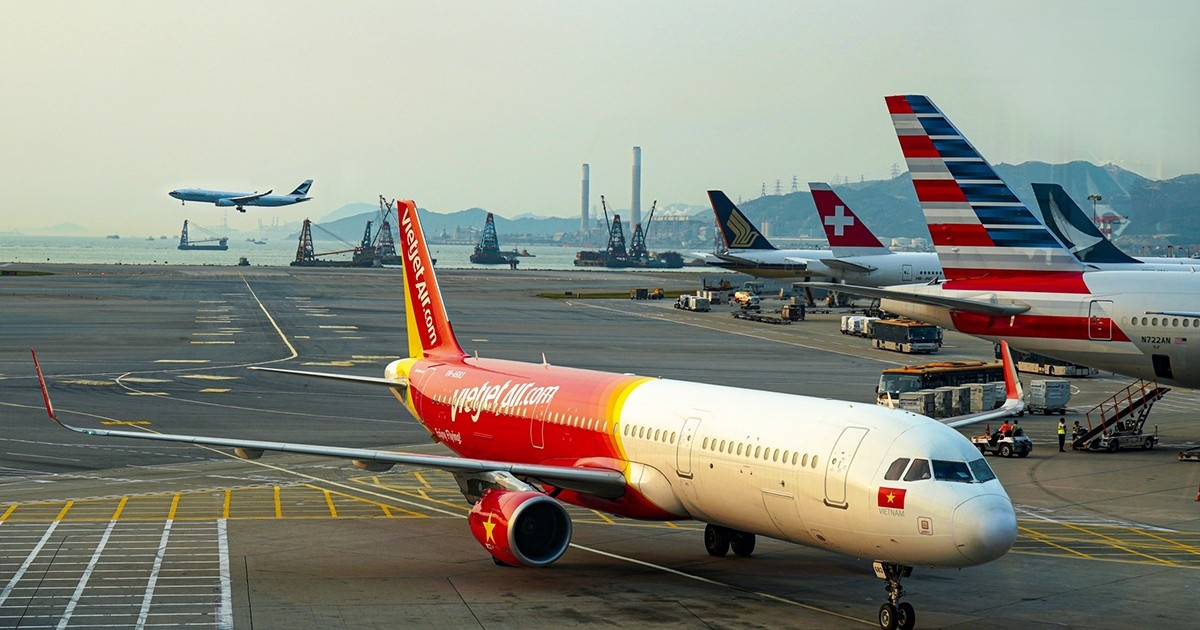 Bản in : 新春越捷航空开通飞往中国香港等地新航线  推出低至一折机票 | Vietnam+ (VietnamPlus)