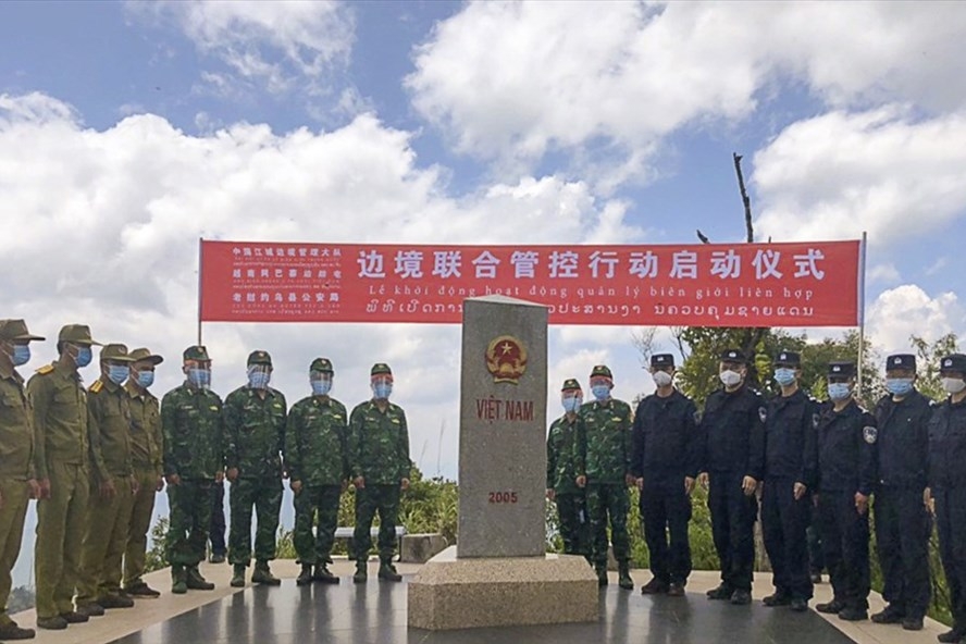 越中老三国戍边力量在边界区域进行会面 越中老三国戍边力量在边界区域进行会面