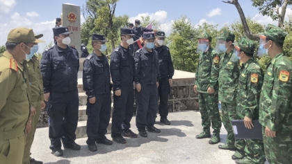 越中老三国戍边力量在边界区域进行会面