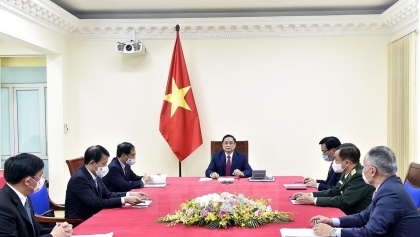 越南政府总理范明政与中国国务院总理李克强通电话