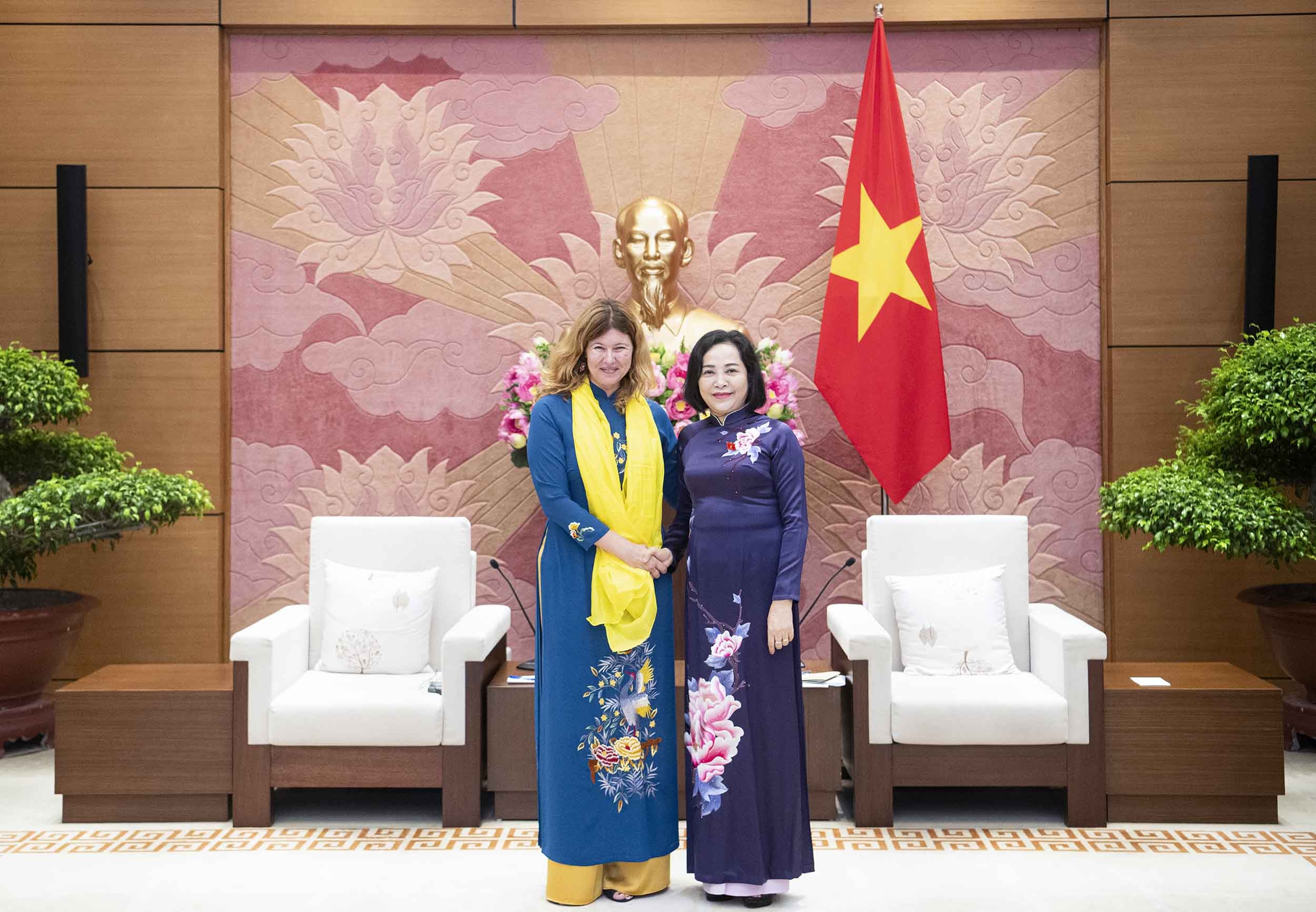 越南国会副主席阮氏青会见联合国儿童基金会驻越南首席代表 越南国会副主席阮氏青会见联合国儿童基金会驻越南首席代表
