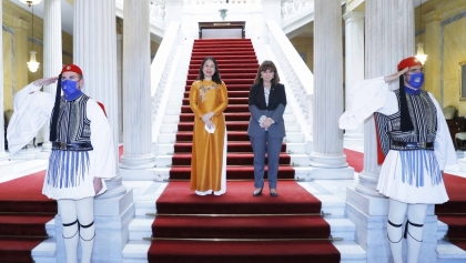 越南国家副主席武氏映春对希腊共和国进行正式访问