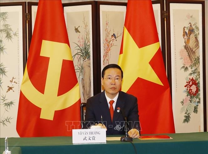 Bản in : 越共中央书记处常务书记武文赏与中共中央政治局常委、中共中央书记处书记蔡奇举行视频会谈 | Vietnam+ (VietnamPlus)