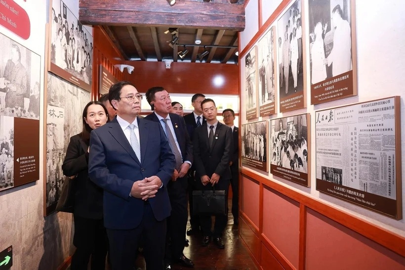 越南政府总理范明政参观云南省昆明市胡志明主席旧居 越南政府总理范明政参观云南省昆明市胡志明主席旧居