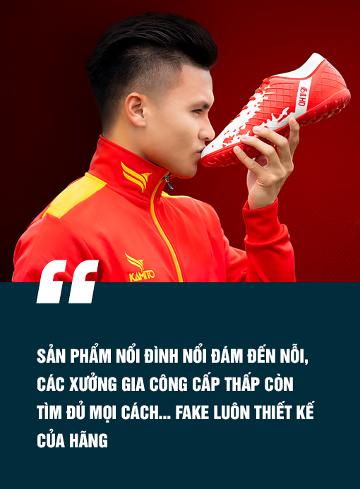 Chất Quang Hải trên đôi giày bóng đá chat quang hai tren doi giay bong da hang hieu gia binh dan