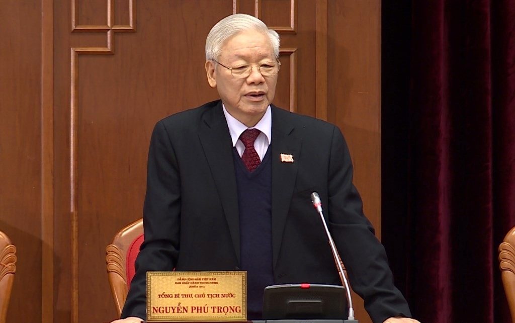 越共中央总书记阮富仲。 越共中央总书记阮富仲。