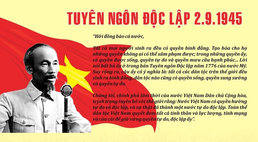 胡志明主席宣读《独立宣言》的历史性时刻