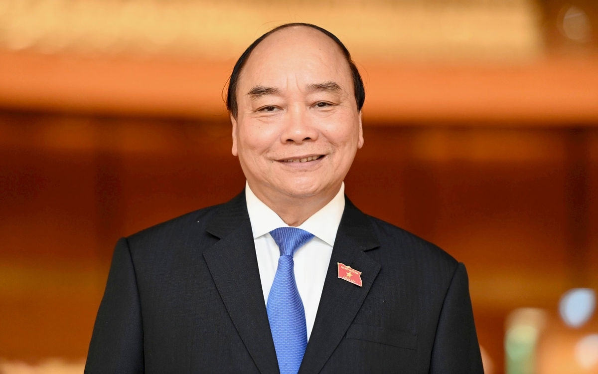 越南国家主席阮春福。 越南国家主席阮春福。