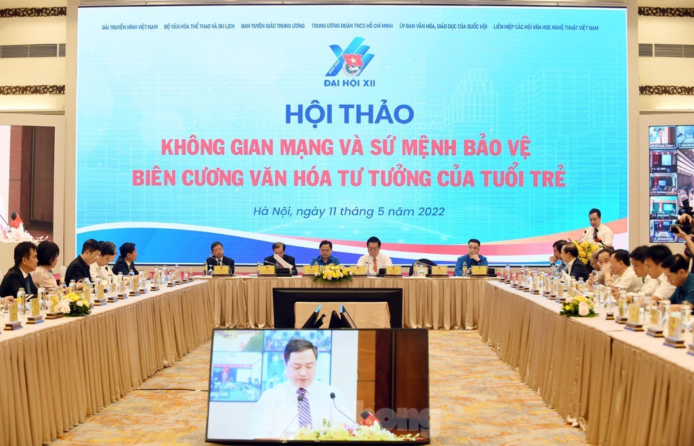 Quang cảnh hội thảo tại điểm cầu Hà Nội (Ảnh: Tienphong) Quang cảnh hội thảo tại điểm cầu Hà Nội (Ảnh: Tienphong)