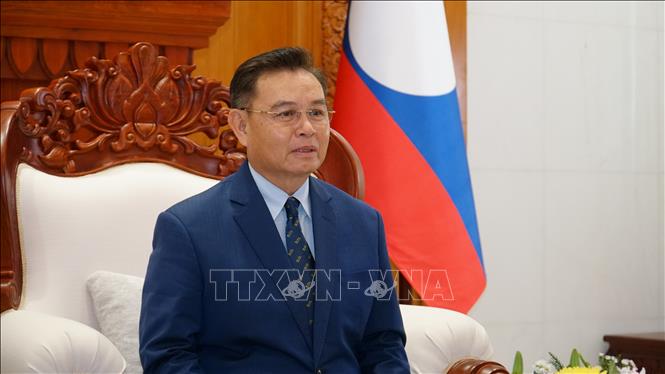 Chủ tịch Quốc hội Lào: Chuyến thăm của Chủ tịch Quốc hội Vương Đình Huệ phát huy mối quan hệ hữu nghị vĩ đại giữa hai nước Chú thích ảnh
