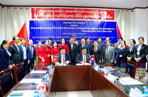 ສານປະຊາຊົນສອງແຂວງ ຝູເຖາະ - ຫຼວງນ້ຳທາ ເພີ່ມທະວີການຮ່ວມມື