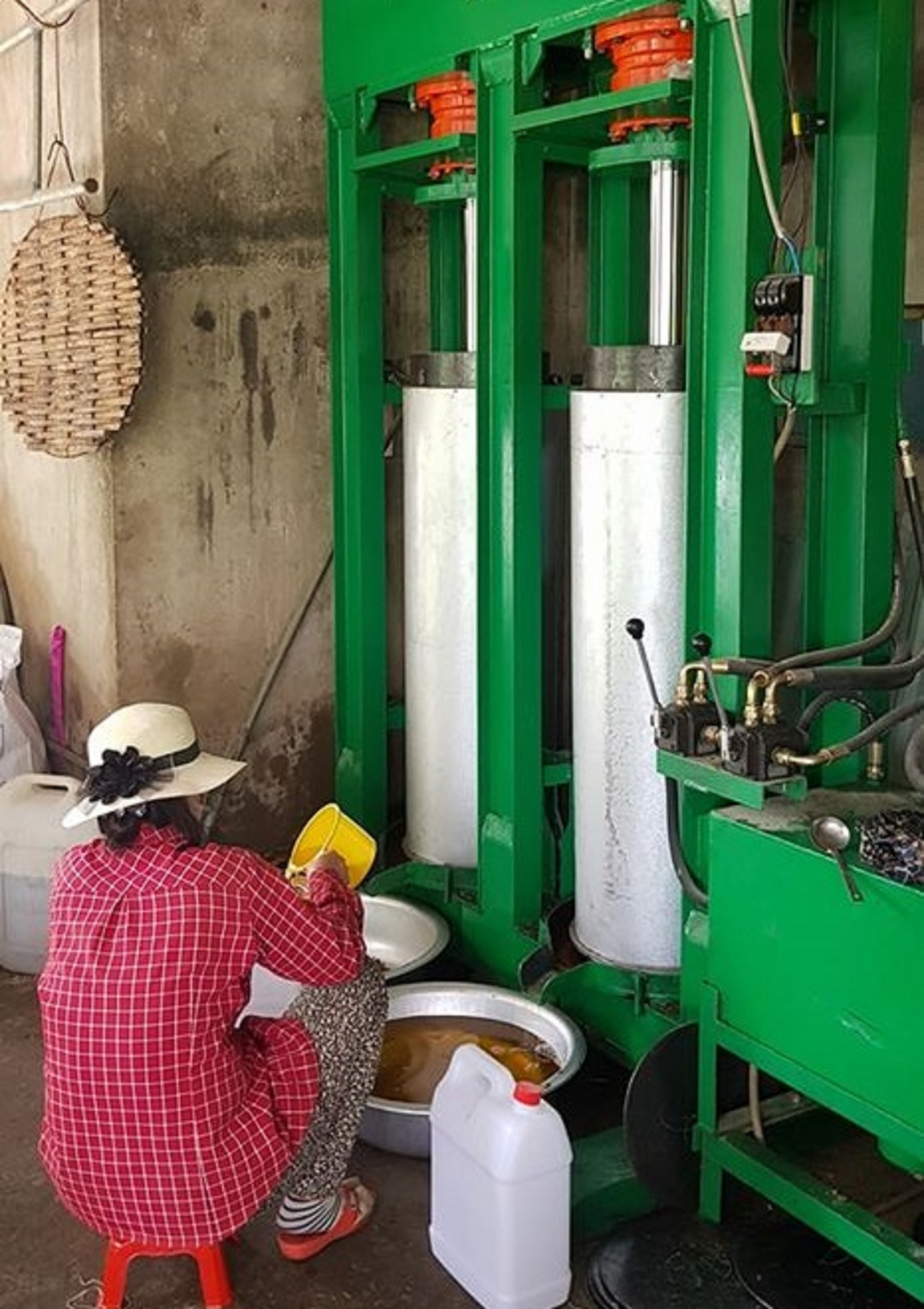 Nghề ép dầu lạc truyền thống ở Quảng Nam ep dau phung o mien son cuoc