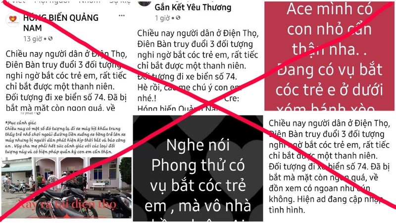 Bác thông tin có vụ “bắt cóc trẻ em” ở Quảng Nam Bác thông tin có vụ “bắt cóc trẻ em” ở Quảng Nam