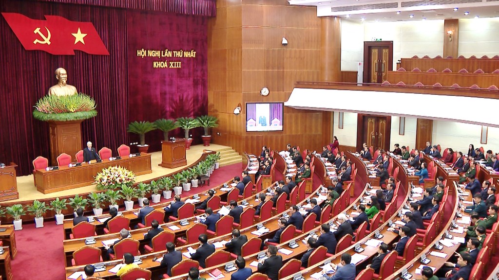 Hình ảnh Hội nghị lần thứ nhất Ban Chấp hành Trung ương khóa XIII Hình ảnh Hội nghị lần thứ nhất Ban Chấp hành Trung ương khóa XIII