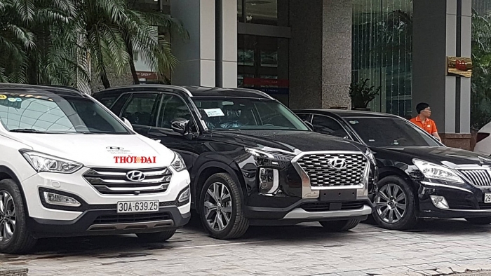 "Ông già gân" Hyundai Palisade 2019 lao xao Hà Nội hyundai palisade 2019 bat ngo lan banh tren pho ha noi