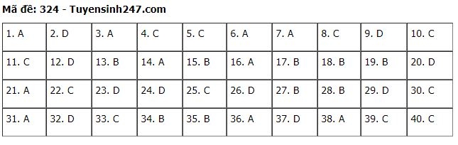 Đáp án môn Lịch sử kỳ thi tốt nghiệp THPT 2020 dap an mon lich su ky thi tot nghiep thpt 2020