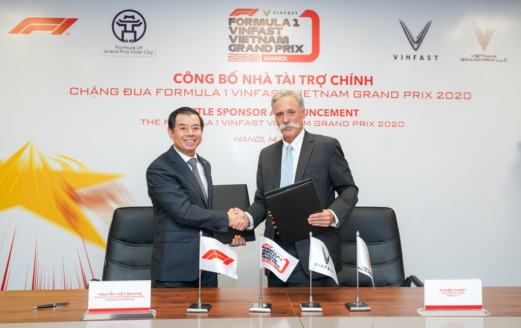 VinFast là nhà tài trợ chính của chặng đua F1 Việt Nam vinfast la nha tai tro chinh cua chang dua f1 viet nam