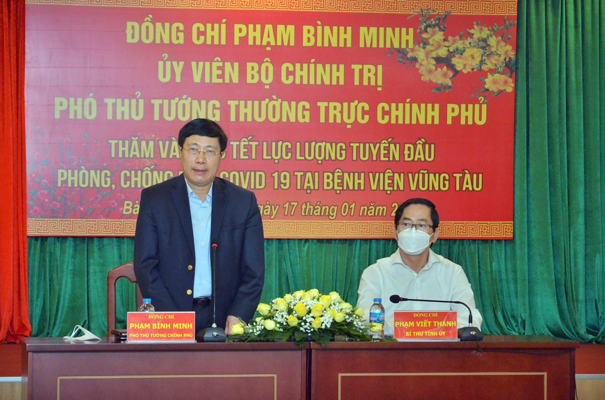 Phó Thủ tướng Phạm Bình Minh thăm và tặng quà Tết tại Bà Rịa-Vũng Tàu Chú thích ảnh