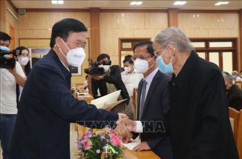 Thường trực Ban Bí thư Võ Văn Thưởng thăm, chúc Tết tại Quảng Ngãi