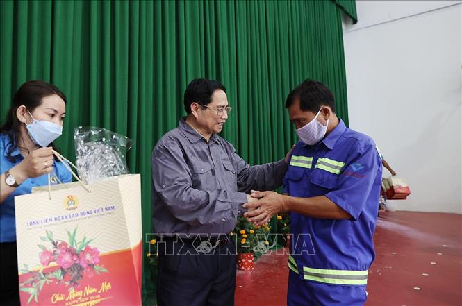 Thủ tướng Phạm Minh Chính thăm, chúc Tết tại tỉnh Vĩnh Long Chú thích ảnh