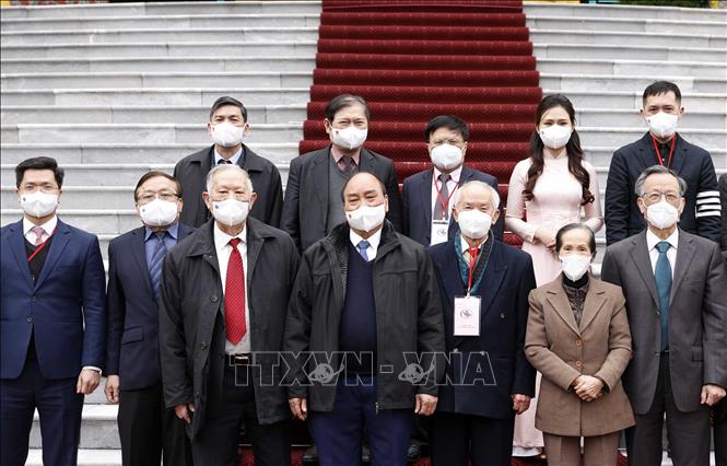 Chủ tịch nước làm việc với lãnh đạo và các nhà khoa học, chuyên gia kinh tế Chú thích ảnh