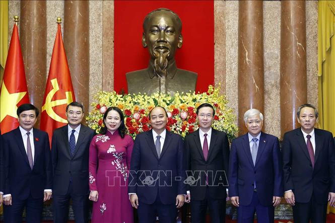 Lễ bàn giao công tác Chủ tịch nước Chú thích ảnh