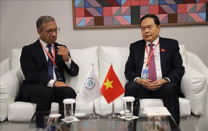 Phó Chủ tịch Quốc hội Trần Thanh Mẫn gặp lãnh đạo IPU Chú thích ảnh
