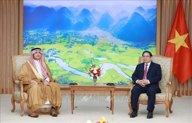 Thủ tướng Phạm Minh Chính tiếp Đại sứ Saudi Arabia tại Việt Nam Chú thích ảnh