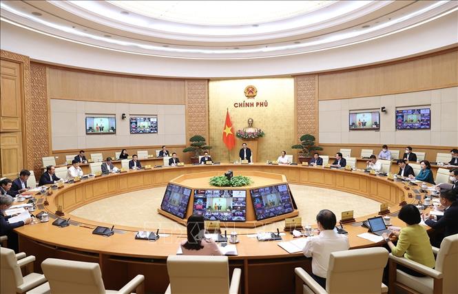 Thủ tướng chủ trì Hội nghị trực tuyến toàn quốc Chính phủ với các địa phương Chú thích ảnh