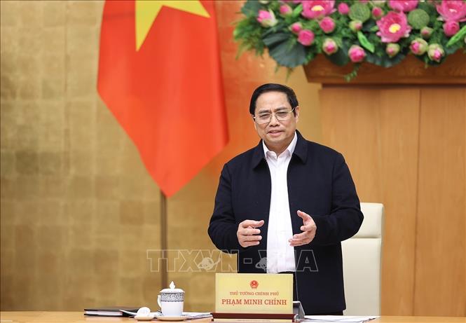 Thủ tướng chủ trì Hội nghị trực tuyến toàn quốc Chính phủ với các địa phương Chú thích ảnh