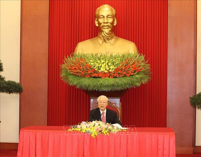 Tổng Bí thư Nguyễn Phú Trọng điện đàm với Thủ tướng Ấn Độ Narendra Modi Chú thích ảnh
