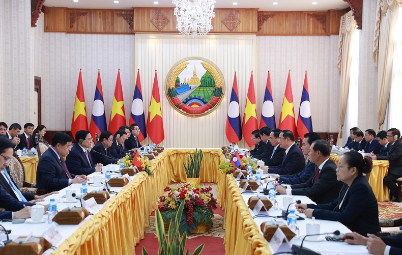 Tăng cường kết nối, nâng tầm hợp tác kinh tế Việt Nam-Lào Tăng cường kết nối, nâng tầm hợp tác kinh tế Việt Nam-Lào ảnh 1