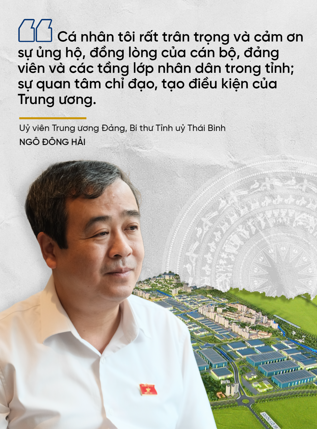 “Tôi luôn tin tưởng vào tương lai phát triển tươi sáng của Thái Bình” “Tôi luôn tin tưởng vào tương lai phát triển tươi sáng của Thái Bình”