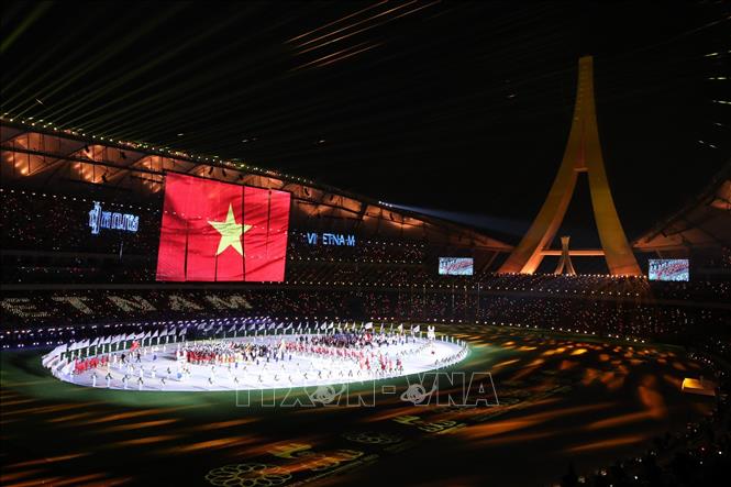 Những hình ảnh đẹp mắt tại Lễ khai mạc SEA Games 32 Chú thích ảnh