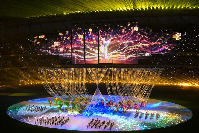 Những hình ảnh đẹp mắt tại Lễ khai mạc SEA Games 32 Chú thích ảnh