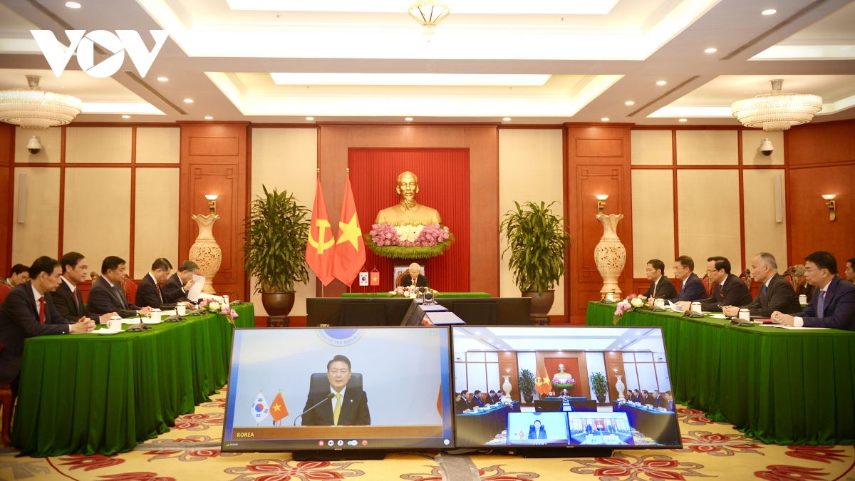 tổng bí thư nguyễn phú trọng hội đàm trực tuyến với tổng thống hàn quốc yoon suk-yeol hình ảnh 3 tong bi thu nguyen phu trong hoi dam truc tuyen voi tong thong han quoc yoon suk-yeol hinh anh 3