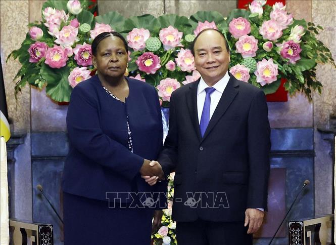 Chủ tịch nước Nguyễn Xuân Phúc tiếp Chủ tịch Quốc hội Mozambique Chú thích ảnh
