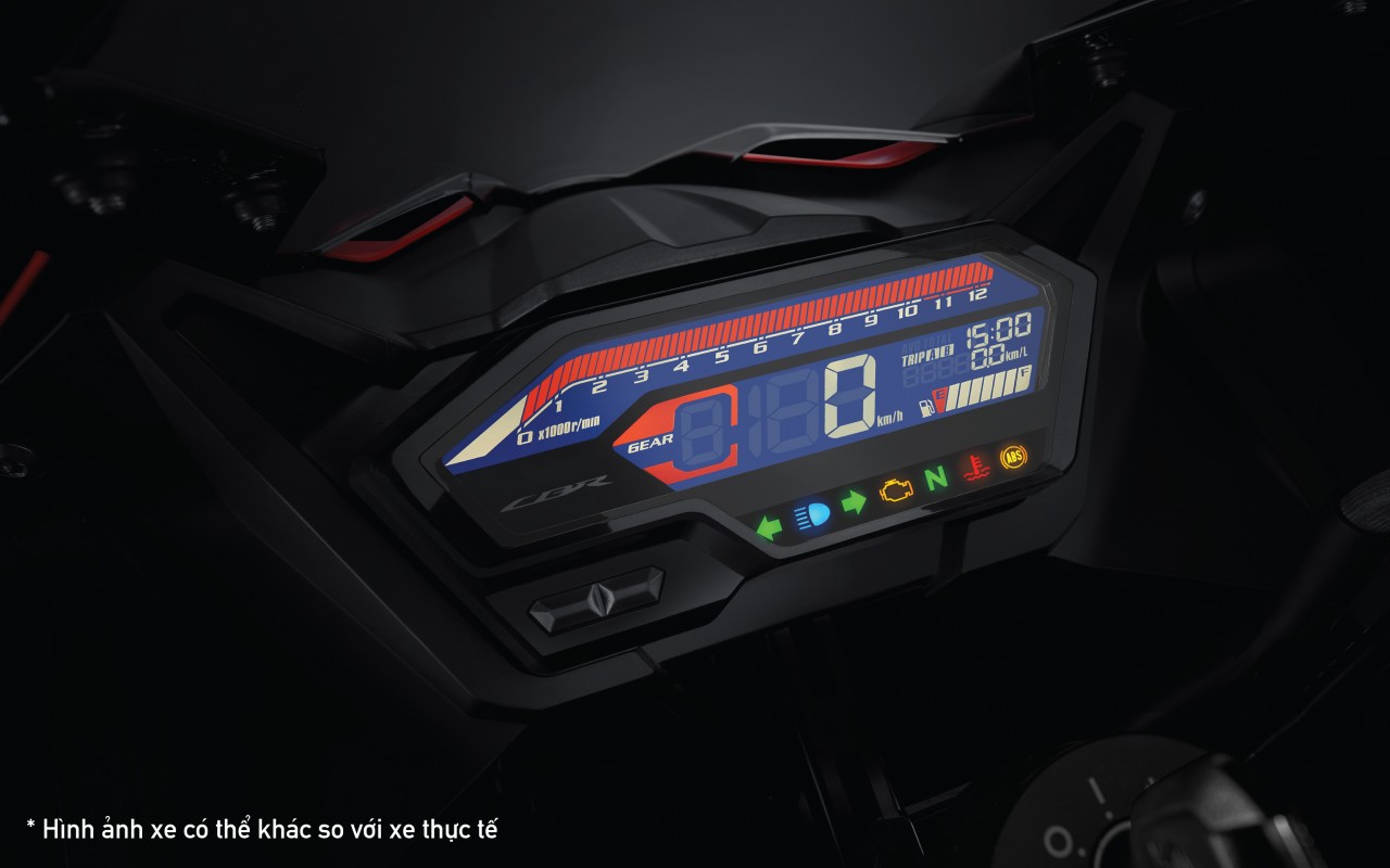 Cụm đồng hồ màu kỹ thuật số LCD trên CBR150R.