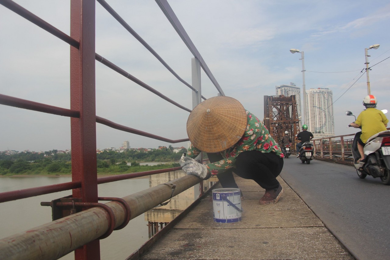 Cầu Long Biên thay áo mới Cầu Long Biên thay áo mới