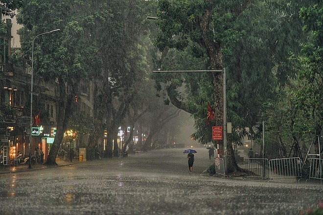 Hà Nội tiếp tục có mưa lớn, trời chuyển lạnh - Ảnh minh họa.