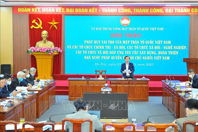 Phát huy vai trò của MTTQ Việt Nam trong xây dựng Nhà nước pháp quyền Chú thích ảnh