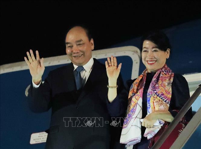 Chủ tịch nước Nguyễn Xuân Phúc đến Geneva, bắt đầu thăm chính thức Liên bang Thụy Sĩ Chú thích ảnh